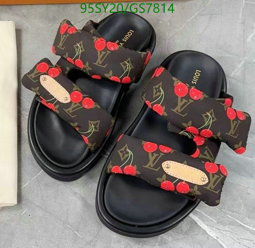 Louis Vuitton Women's Cherry Monogram Slides - Stylish & Comfortable Slip-Ons