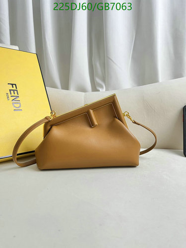Fendi Women's Brown Leather Peekaboo Clutch Bag