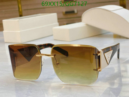 Prada Square Frame Rimless Gradient Sunglasses for Women - GG7127