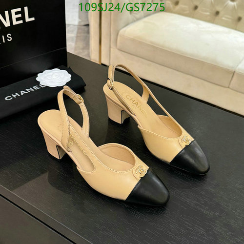 Chanel Women's Slingback Pumps - Luxurious Sheepskin Block Heel Shoes
