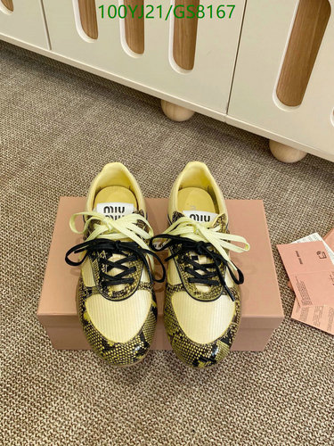 Miu Miu Women's Sheepskin Python Print Sneakers - Stylish & Comfortable