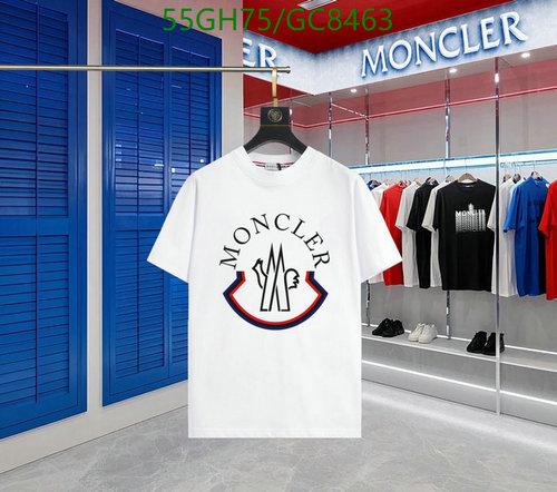 Moncler Men's Classic Logo Print Crew Neck Short Sleeve Cotton T-Shirt