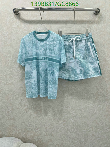 Dior Men's Toile de Jouy Inspired Cotton T-Shirt and Shorts Set