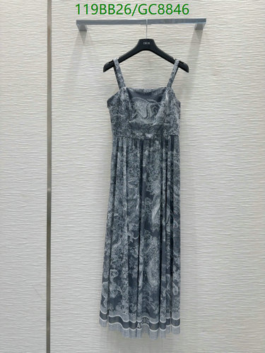 Chic Dior Paisley Print Sleeveless Midi Dress - Elegant Polyester Summer Wear