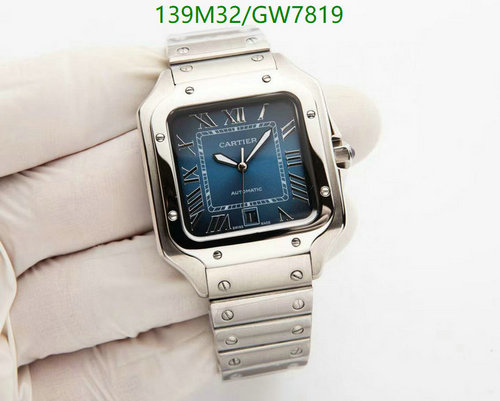 Cartier Stainless Steel Automatic Watch with Blue Dial - 47.5MM