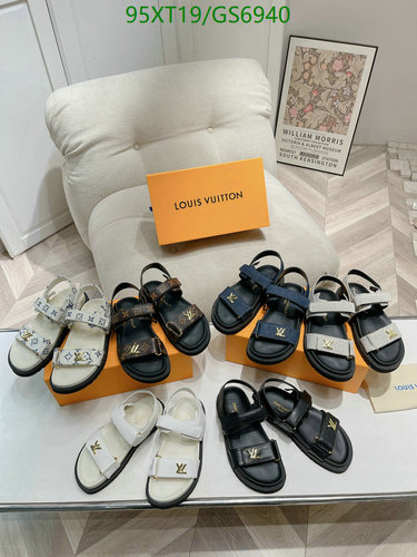 Louis Vuitton Women's Flat Sandals - Stylish Monogrammed Cowhide Comfort