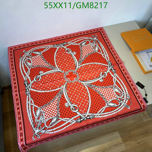 Louis Vuitton Silk Scarf with Nautical Chain & Anchor Print - 90x90CM