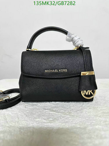 Michael Kors Handbag: Chic Black Cowhide Satchel with Gold-Tone Hardware