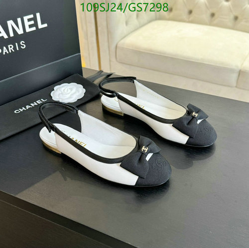 Chanel Women's Slingback Ballet Flats - Elegant Two-Tone Sheepskin & Cowhide