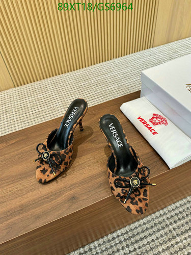 Versace Leopard Print Mules: Chic Sheepskin Heels with Medusa Hardware