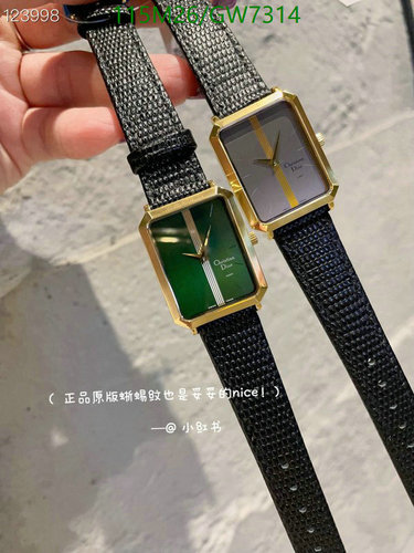 Dior Elegant Rectangular Watch with Quartz Movement & Stainless Steel Case