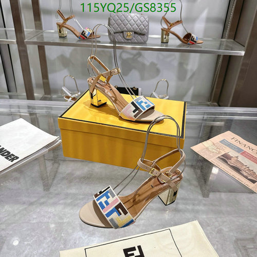 Fendi Women's Sandals Sheepskin Heeled Shoes - Beige, 6.5cm Heel Height