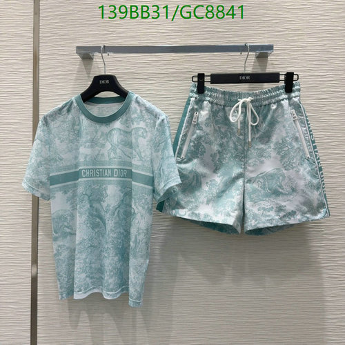 Dior Men's Toile de Jouy Inspired T-Shirt & Shorts Set - GC8841