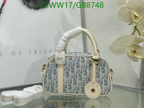 Dior Mini Boston Bag in Blue Dior Oblique Canvas - Chic & Versatile Handbag