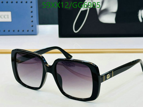 Gucci GG6905 Oversized Square Sunglasses for Women - Black