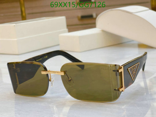 Prada Rectangle Rimless Sunglasses for Women - Chic & Modern Eyewear