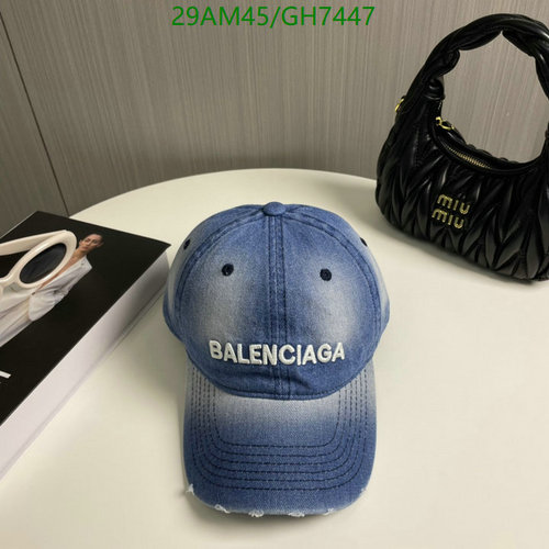 Balenciaga Distressed Denim Baseball Cap - Stylish & Adjustable for Everyday Wear