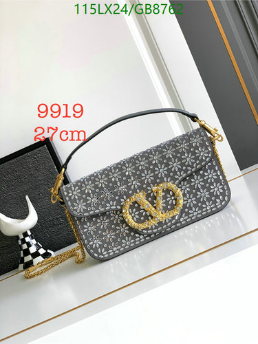 Valentino Garavani VLogo Signature Embellished Leather Shoulder Bag