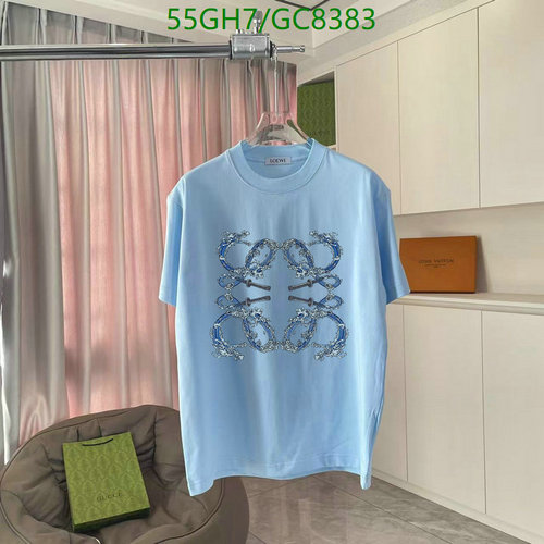 Loewe Luxury Cotton T-Shirt with Unique Printed Design for Men and Women