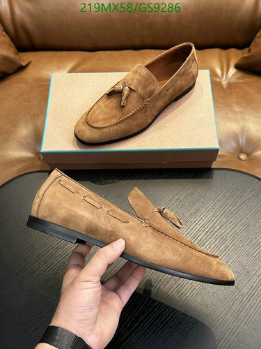 Loro Piana Men's Suede Tassel Loafers - Luxurious Cowhide Slip-On Shoes