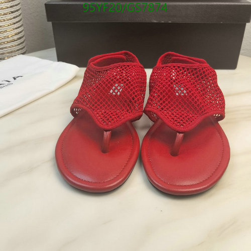 ALAIA Women's Red Mesh Thong Sandals - Comfortable Sheepskin Flats