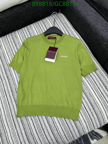 Gucci Men's Cotton Short Sleeve T-Shirt with Embroidered Logo, Lime Green