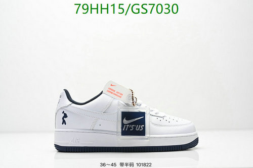 Nike Air Force 1 'It's Us' Edition: Classic White & Navy Leather Sneakers