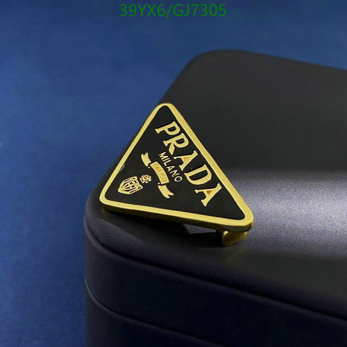 Prada Triangle Logo Brooch Pin - Elegant Statement Jewelry Accessory