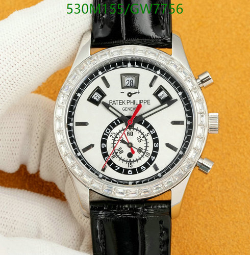 Patek Philippe Automatic Chronograph Watch with Diamond Bezel - 32mm Steel Case