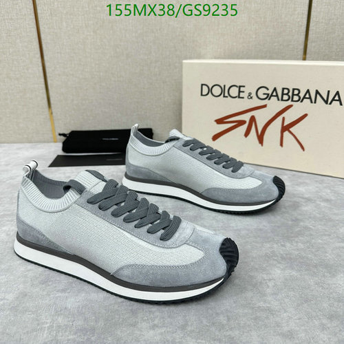 Dolce & Gabbana Men's Sneakers - Stylish Gray Cowhide Trainers with Box