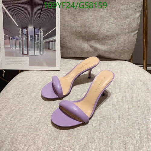 Gianvito Rossi Women's Purple Leather Mules with 7.5CM Heel - EU 35-41