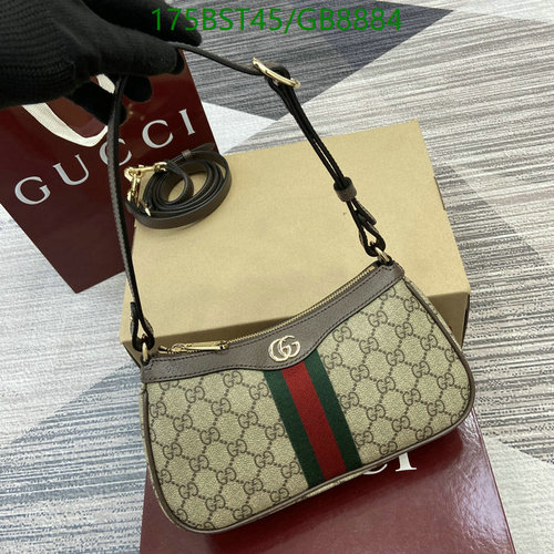 Gucci GG Supreme Ophidia Shoulder Bag - Classic Web Stripe Design