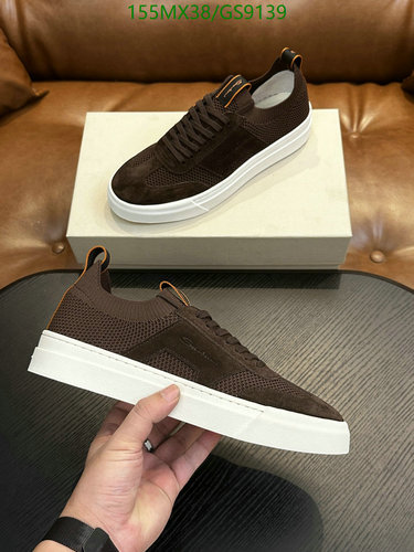 Santoni Men's Elegant Brown Leather Sneakers - Premium Comfort & Style