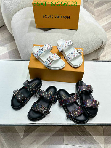 Louis Vuitton Women's Monogram Sandals - Comfortable & Stylish Sheepskin/Cowhide