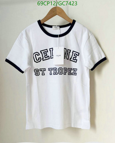 Celine Women's White Ringer T-Shirt with St Tropez Logo - Casual & Chic