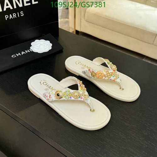 Chanel Women's Embellished Sheepskin Thong Sandals - Luxurious & Stylish