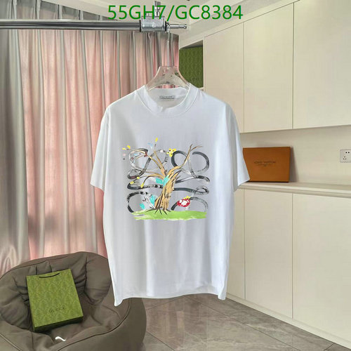 Loewe Cotton Short Sleeve T-Shirt with Unique Tree Graphic Design