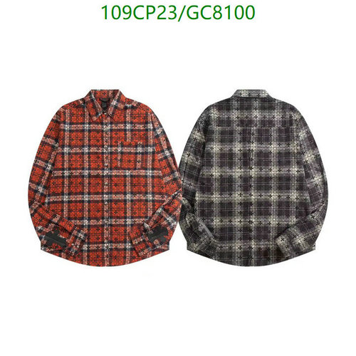 Chrome Hearts Plaid Flannel Shirt - Unisex Long Sleeve Button-Up Top