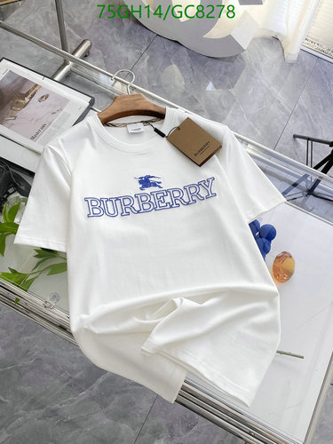 Burberry Logo Print Cotton T-shirt, Short Sleeve, Crew Neck, White S-2XL