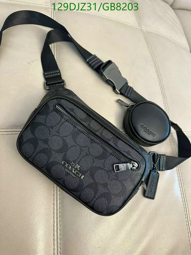 Coach Charter Signature Canvas Sling Bag with Detachable Round Pouch