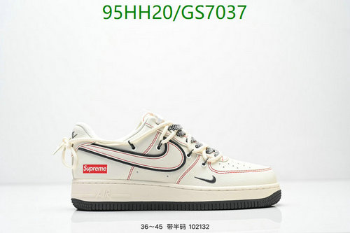Nike x Supreme Air Force 1 Low 'White' - Classic Leather Sneakers for Unisex