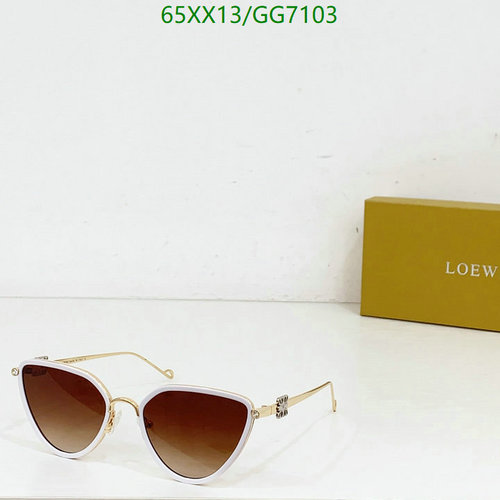 Loewe Women's Cat-Eye Sunglasses with White Frames and Brown Gradient Lenses