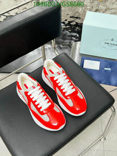 Prada Women's Red Mesh & Patent Leather Sneakers - Stylish & Comfortable