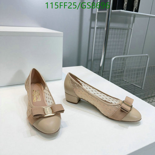 Salvatore Ferragamo Women's Mesh Block Heel Pumps with Vara Bow - Elegant & Chic