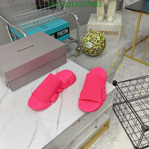 Balenciaga Women's Trendy Bright Pink Pool Slides - Comfortable & Stylish