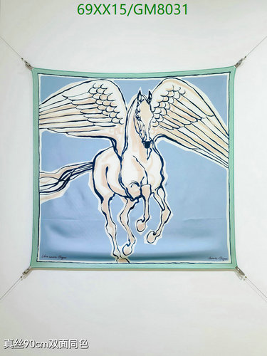 Hermes Silk Scarf - Luxurious 90x90CM Pegasus Design for Elegant Style