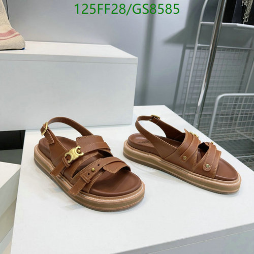 Celine Triomphe Flat Sandals for Women - Luxurious Cowhide & Sheepskin Comfort