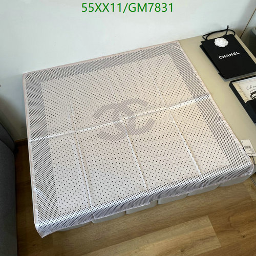 Chanel Silk Square Scarf - Luxurious Polka Dot Design, 90x90cm