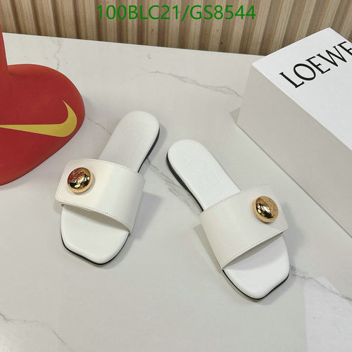 Loewe Women's Sliders: Luxurious Cowhide Leather Sandals with Gold-Tone Detail