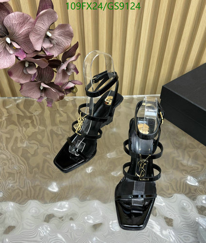 Yves Saint Laurent Strappy Sandals - Elegant Heels with YSL Monogram